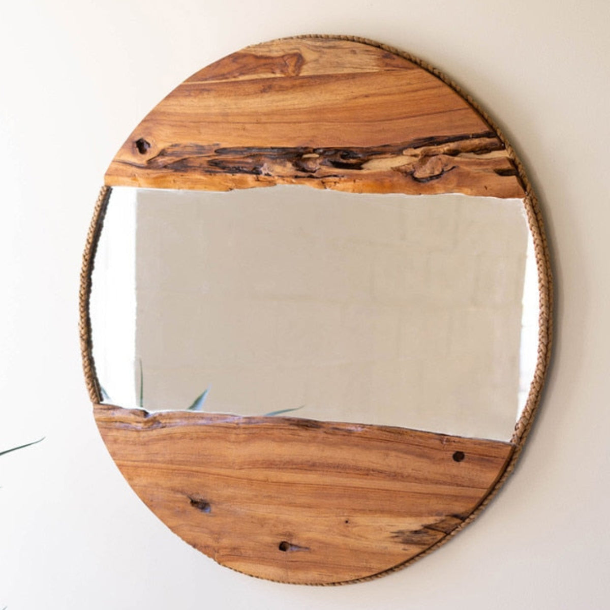 Tidewood Round Rope-Framed Mirror