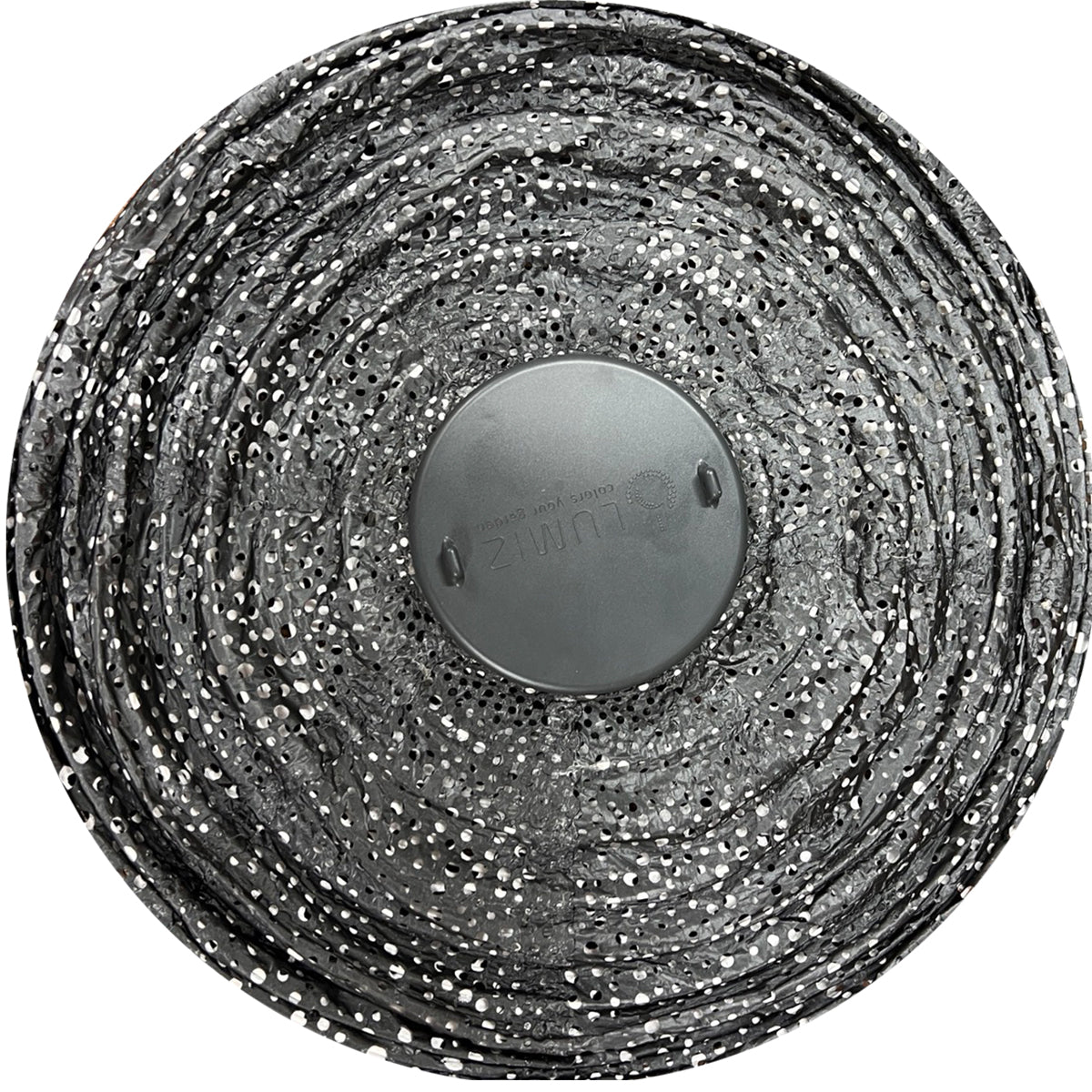 Indoor/Outdoor Round Paisley Lantern - Dark Grey
