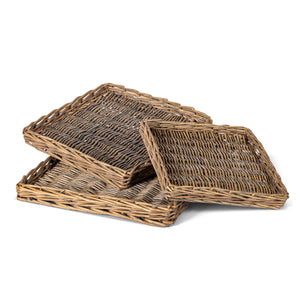 Woven Willow Square Trays