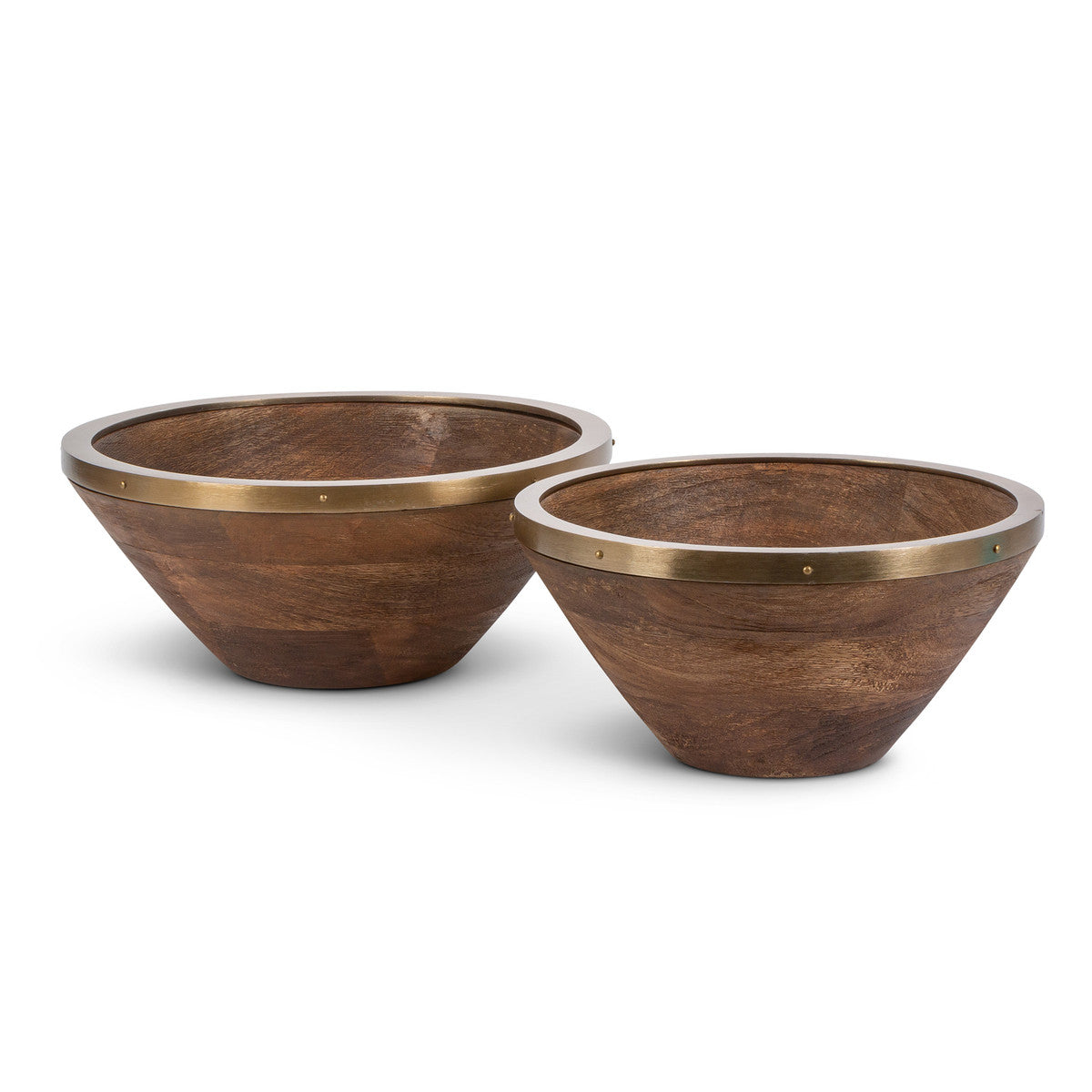 Mango & Metal Serving Bowls