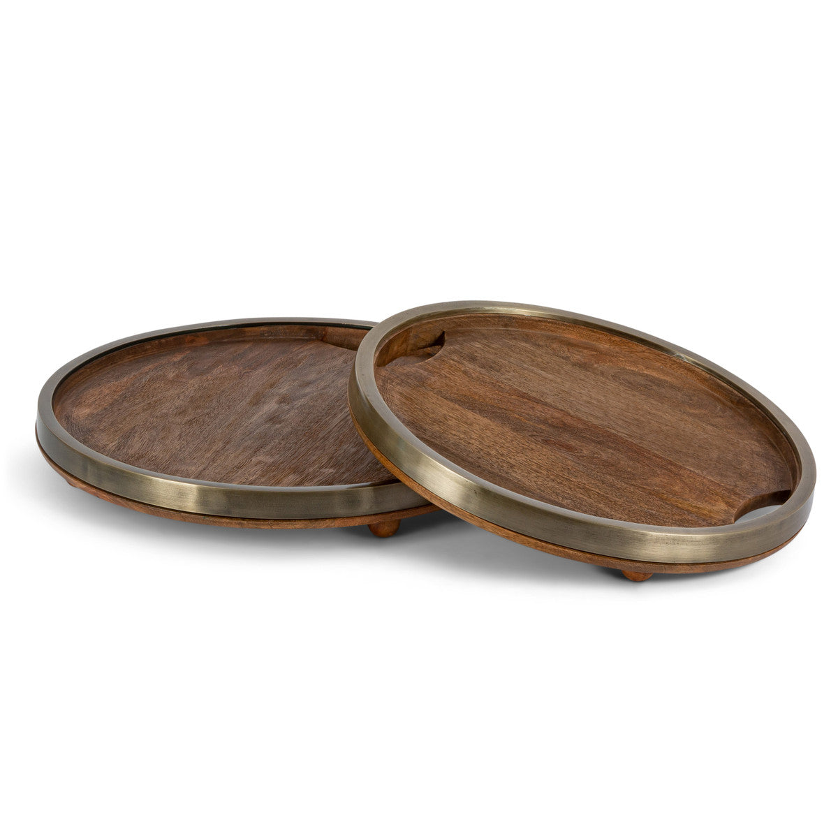 Mango & Metal Round Trays