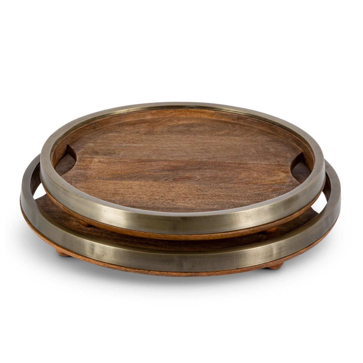 Mango & Metal Round Trays
