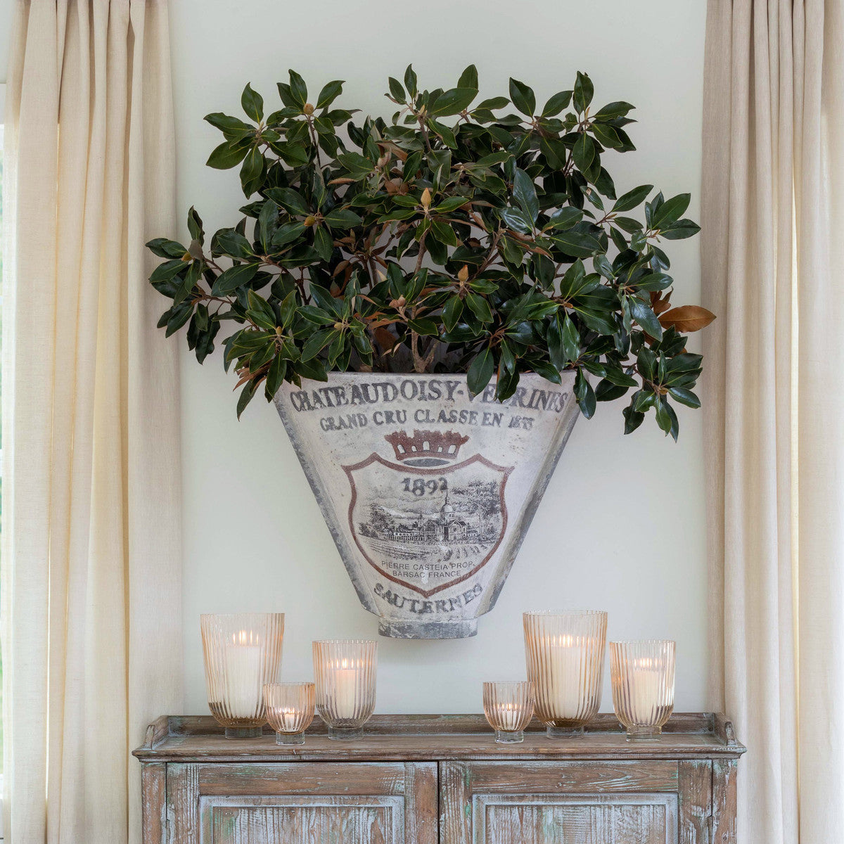 French Metal Picking Wall Basket