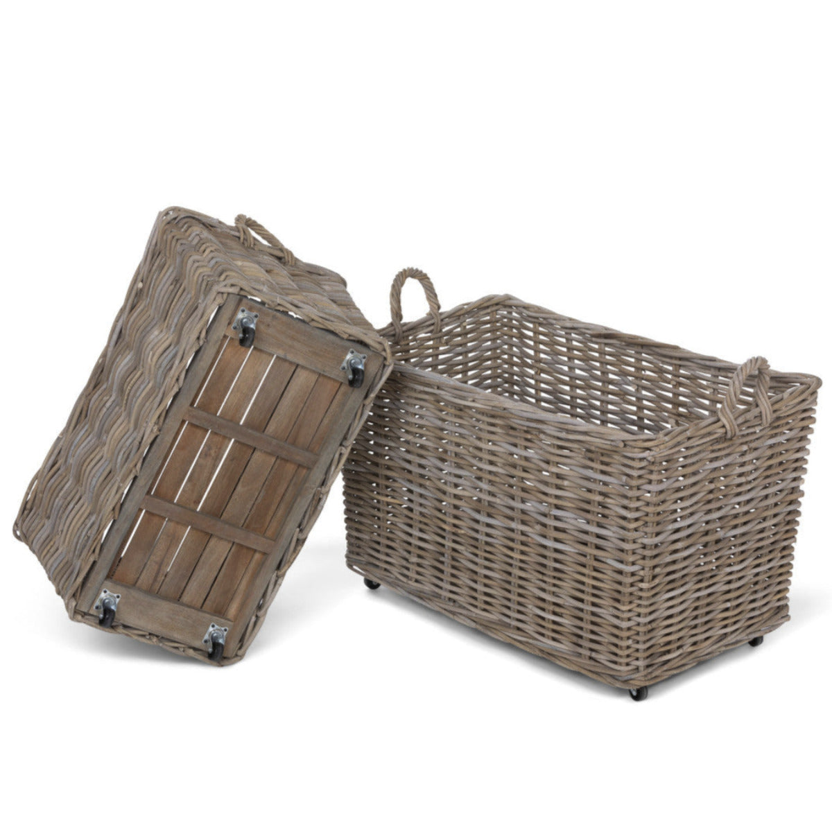 Woven Storage Basket with Casters