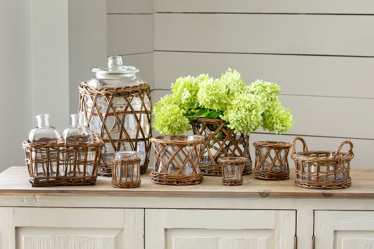 Coastal Breeze Willow Wrapped Votive Holder