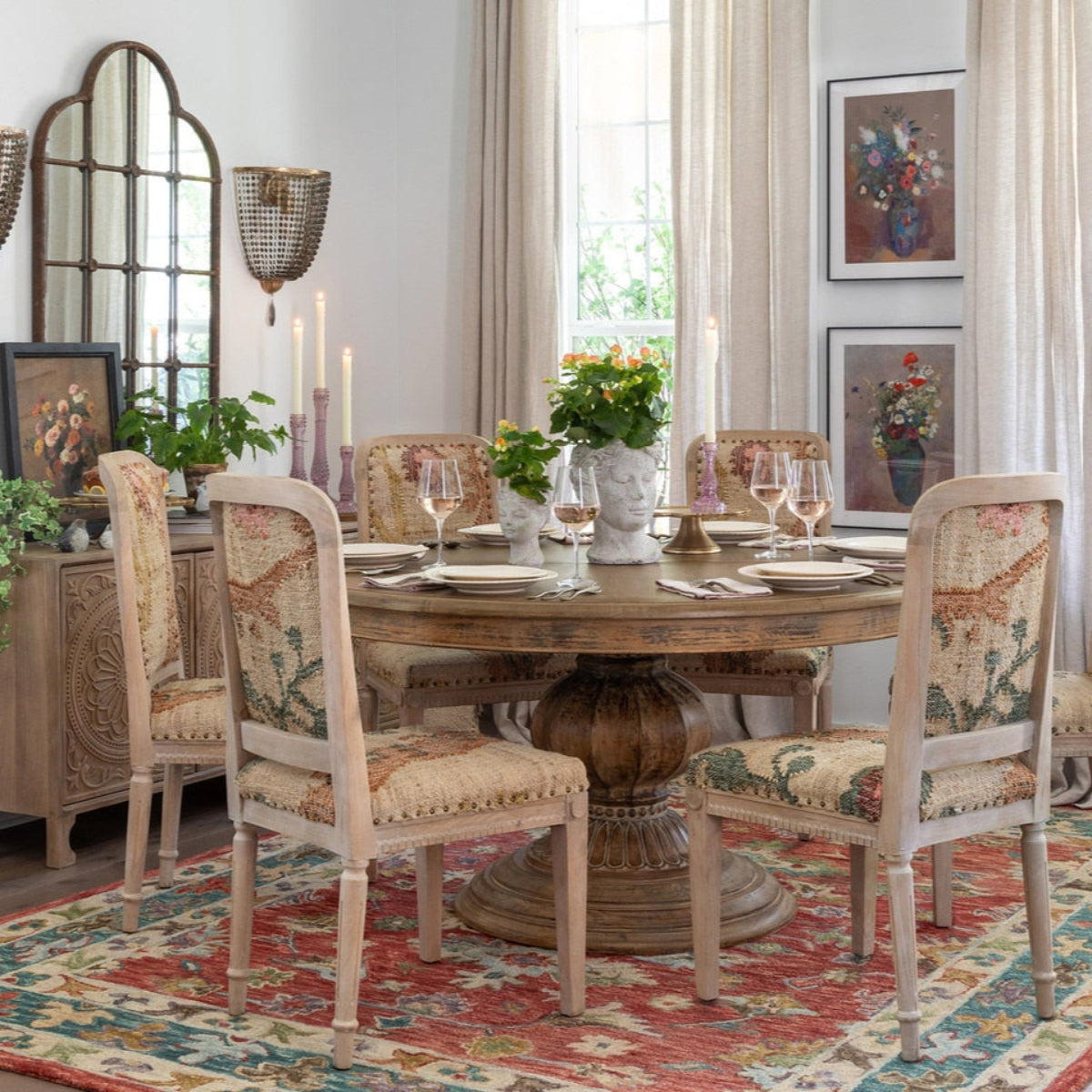 Extending Pedestal Dining Table