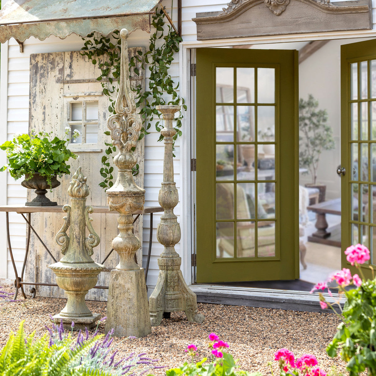 Courtyard Garden Torch Statue