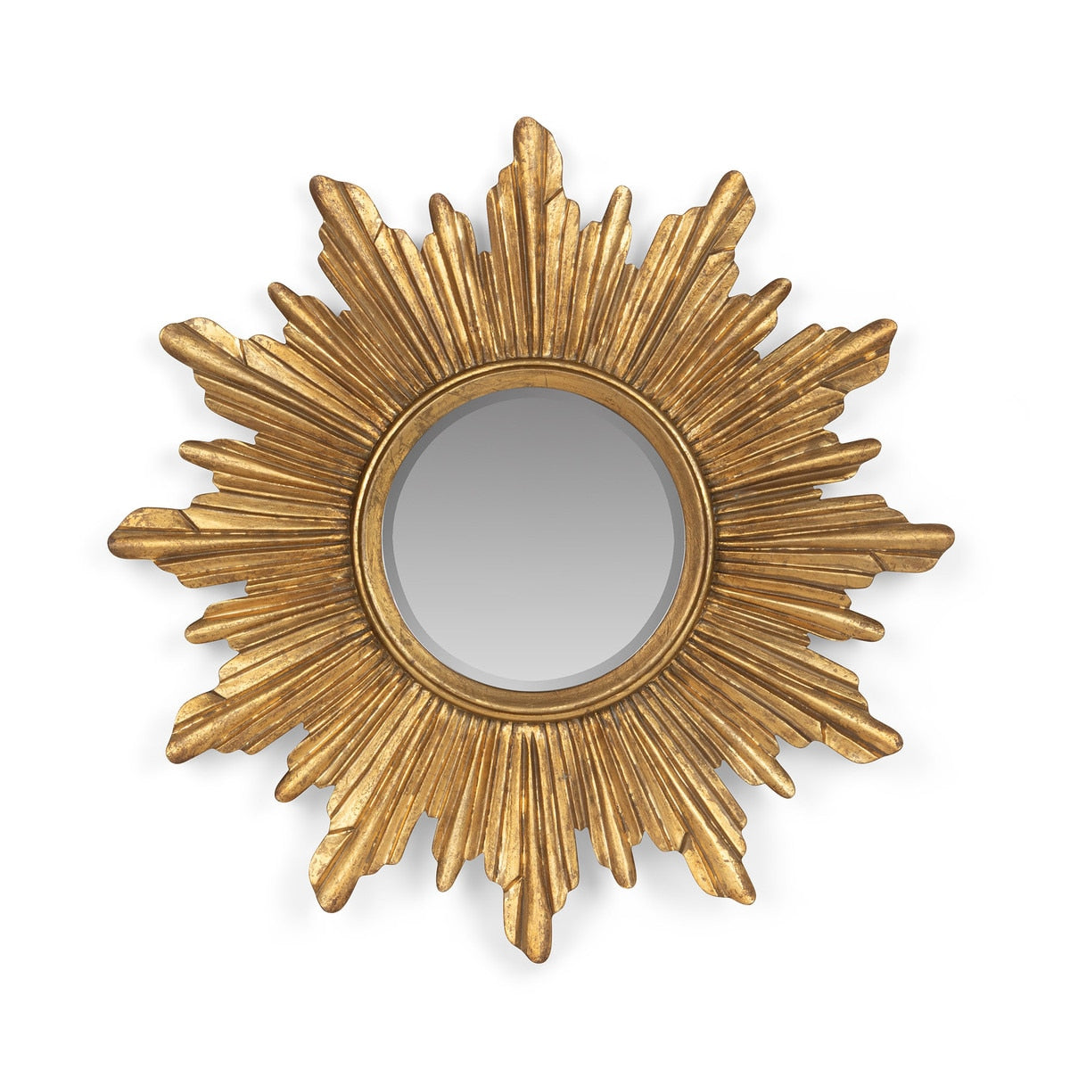 Alba Gilded Sunburst Wall Mirror in Antique Gold, 23.5 Inch