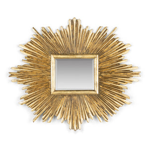 Apollo Gilded Sunburst Wall Mirror in Antique Gold, 36 Inch