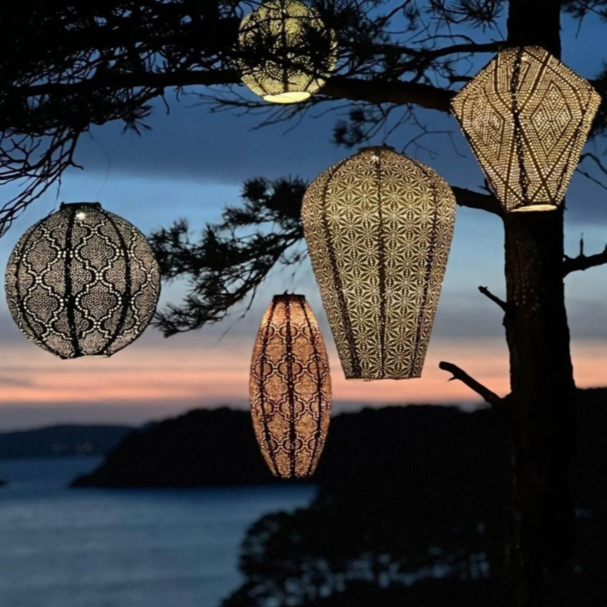 Elliptical Lantern - Pink Bazaar