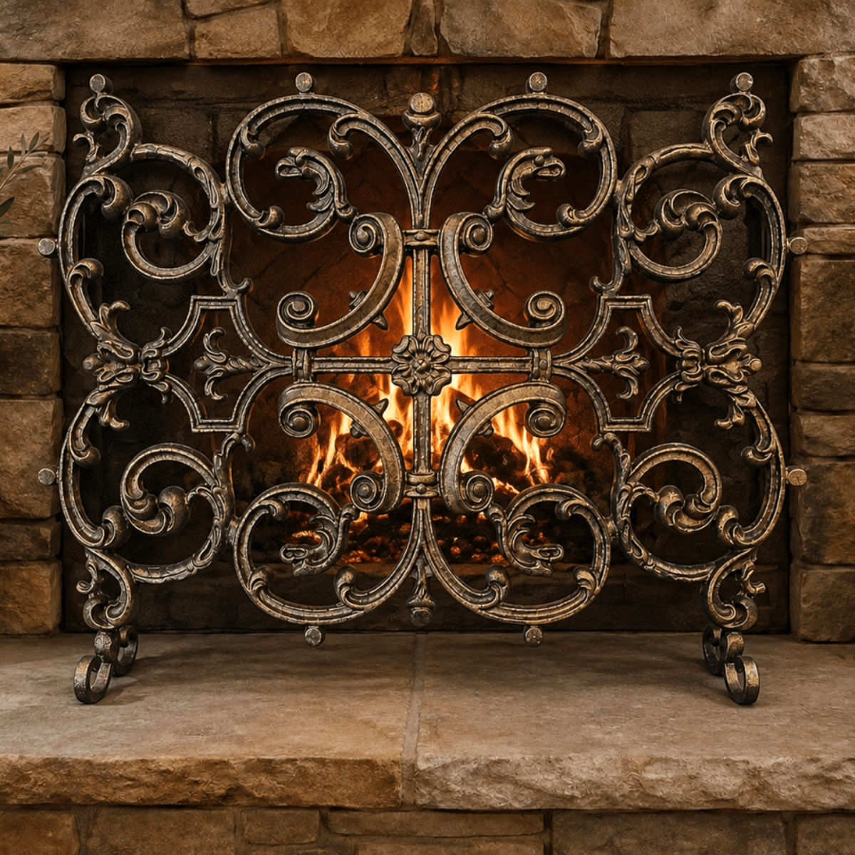 Esplanade French Fireplace Screen - (31x23)