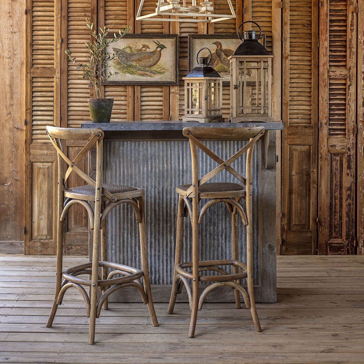Farmhouse Crossback Counter Stool