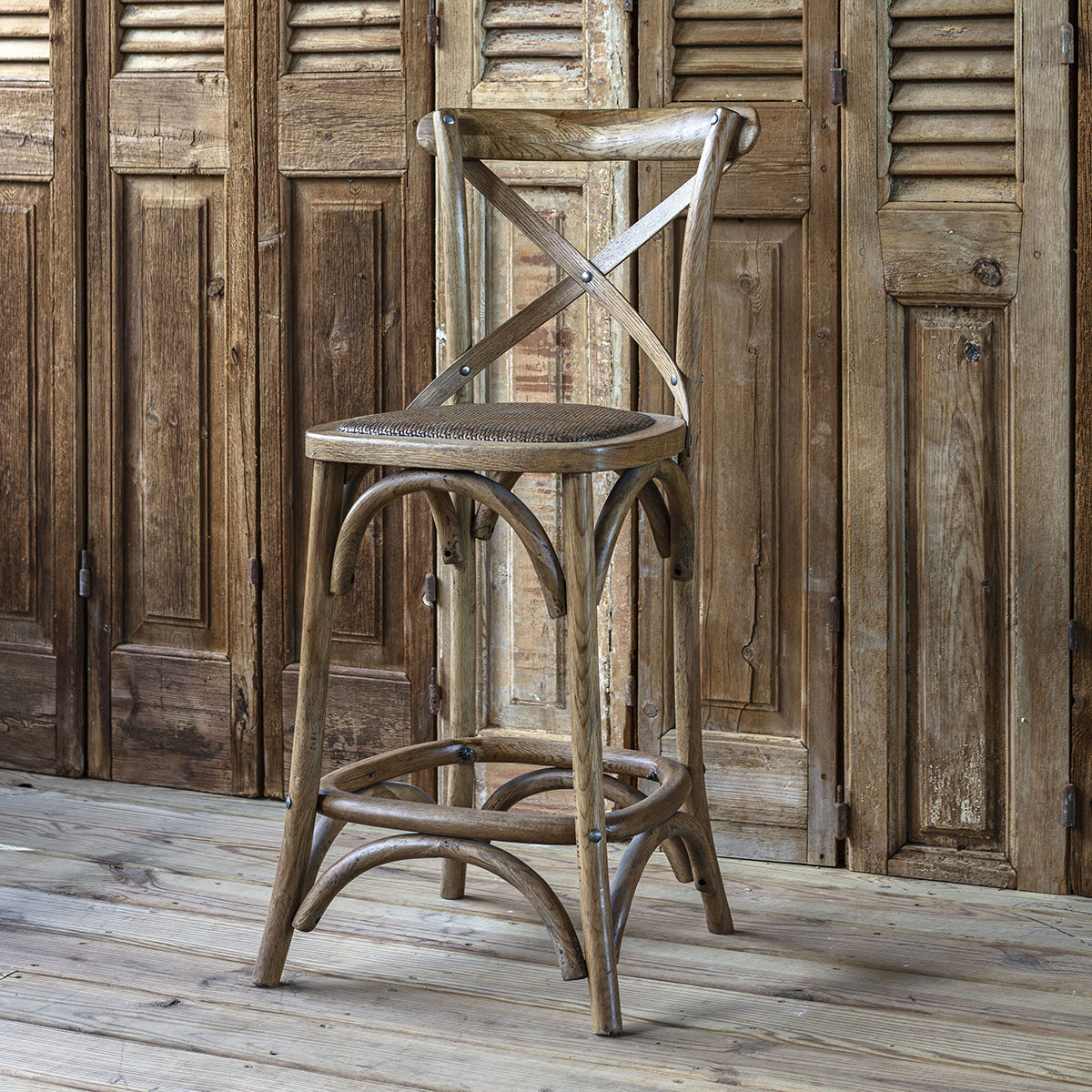 Farmhouse Crossback Counter Stool