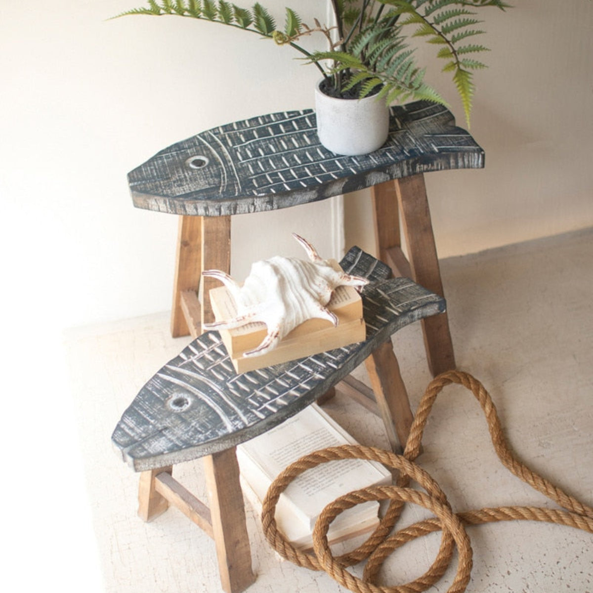 Tidal Catch Fish Stool Set