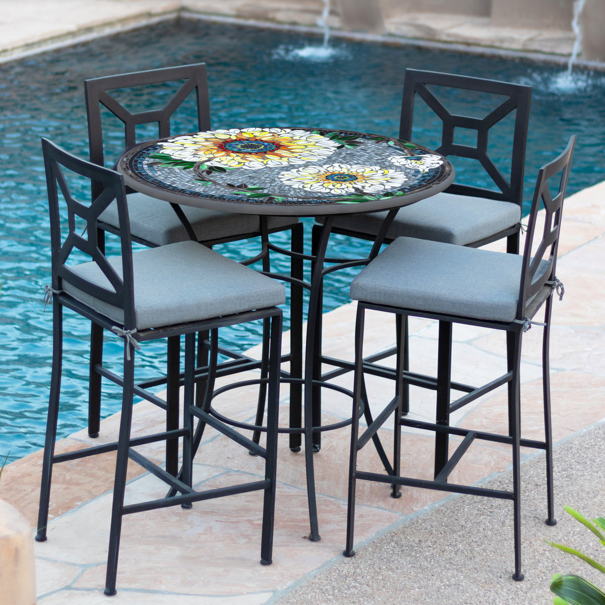 Florosol Mosaic High Dining Set