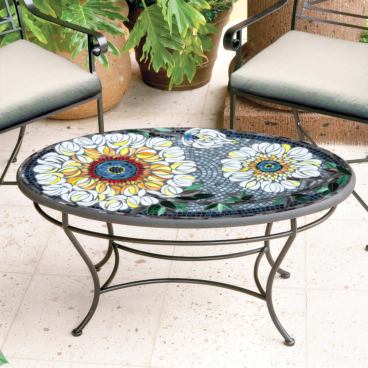Florosol Mosaic Coffee Table - Oval