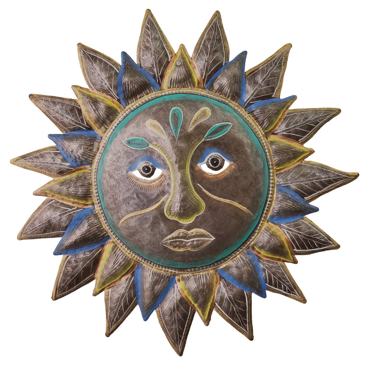 Gilded Sun Wall Plaque