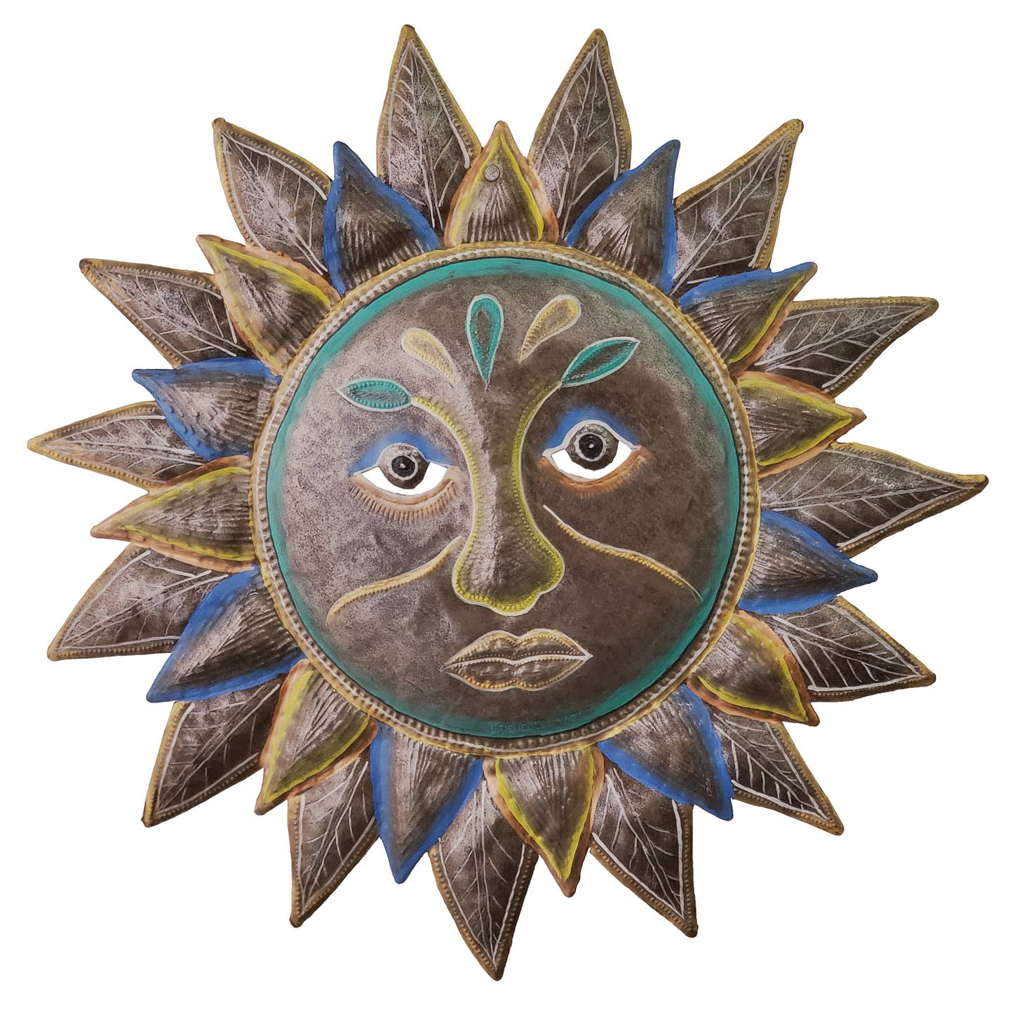 Gilded Sun Wall Plaque