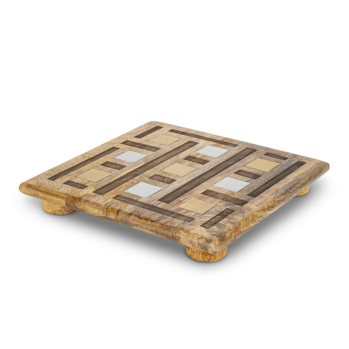 Gilded Weave Mango Wood Trivet