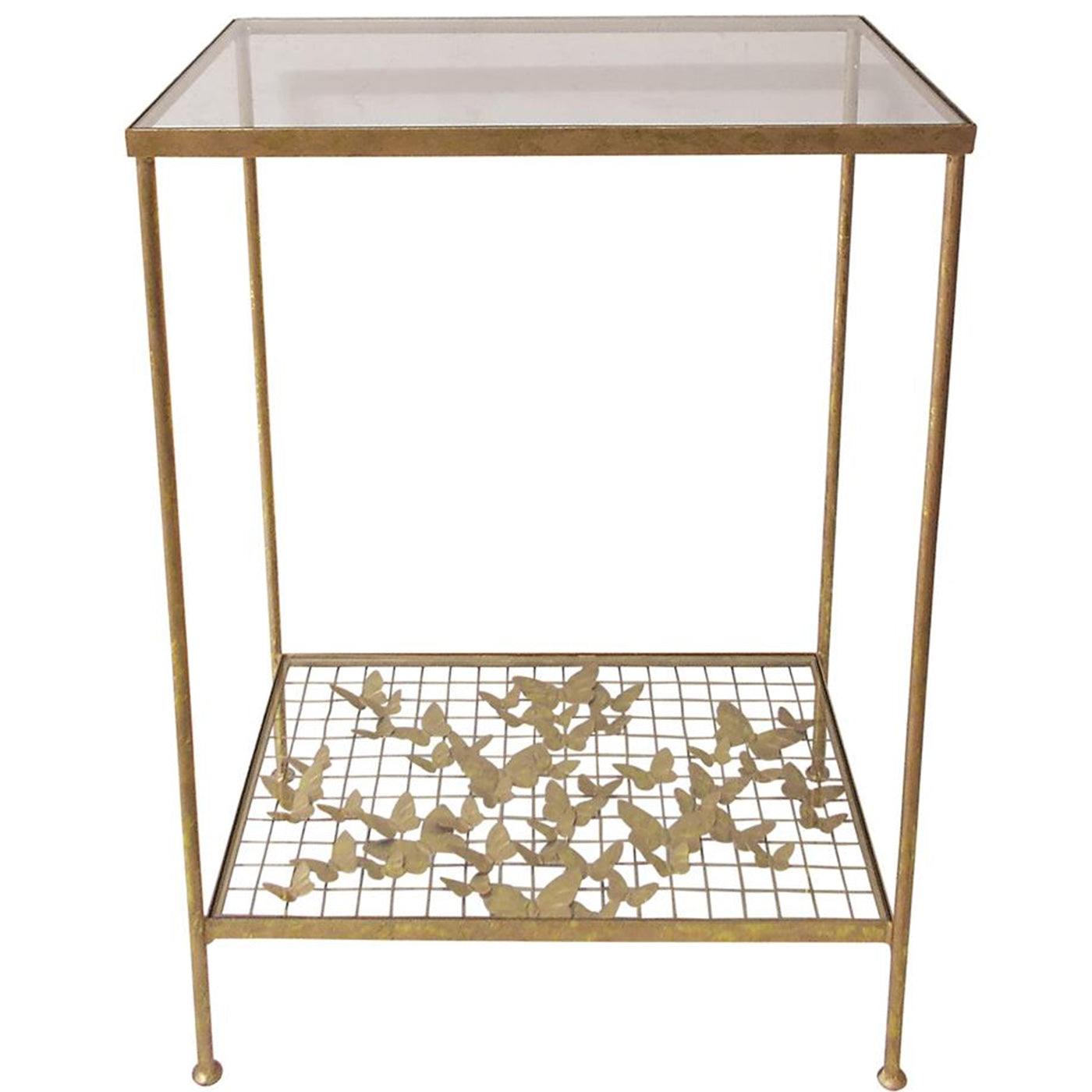 Gold Butterfly Accent Table