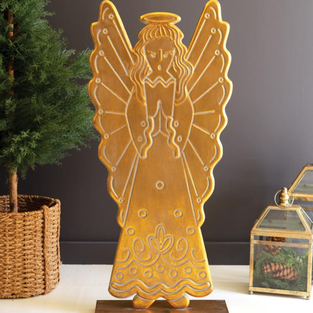 Golden Angel Tabletop Sculpture