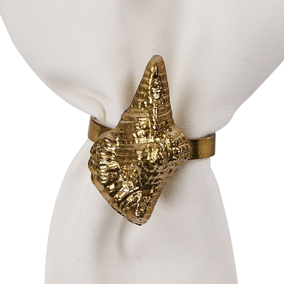 Golden Conch Napkin Rings
