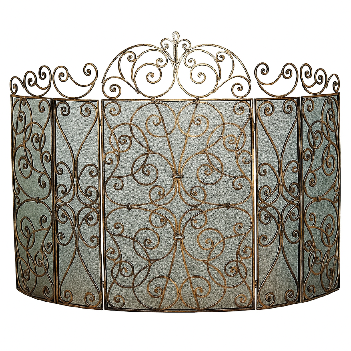 Grand Manor Scroll Fireplace Screen