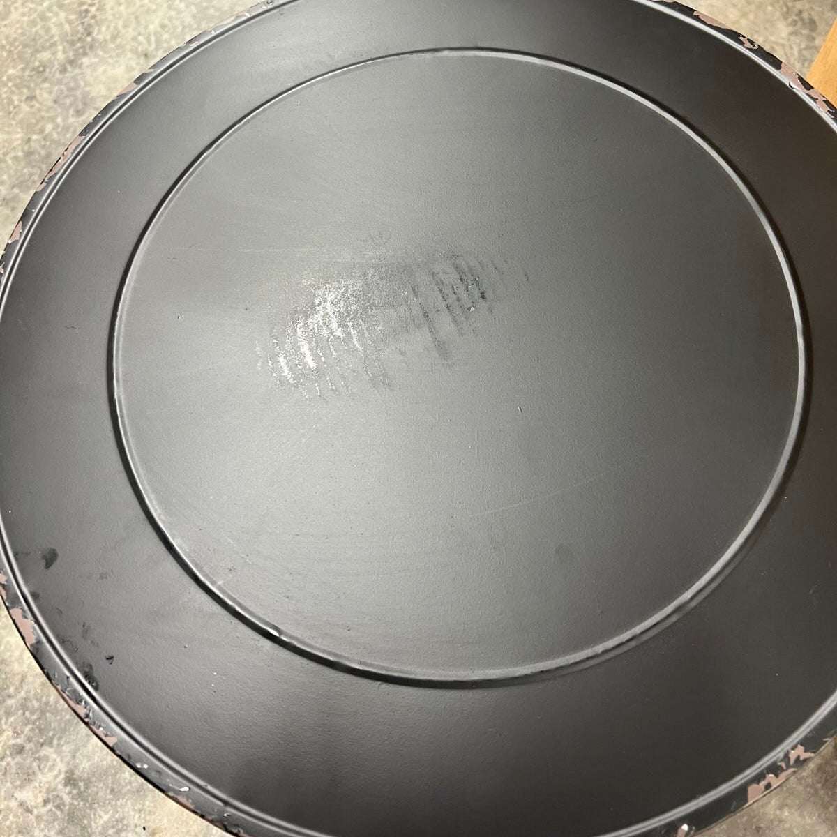 Antique Black Metal Side Table
