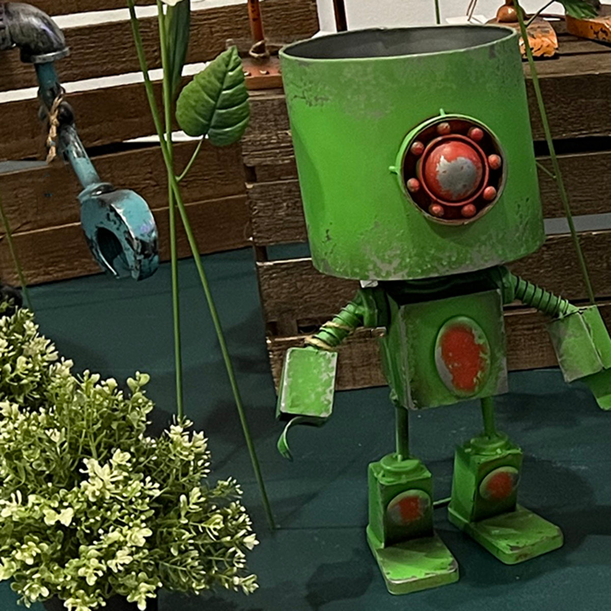robot planter pot Esschert Design Metal Robot, Bolt