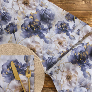 Indigo Garden Table Runner