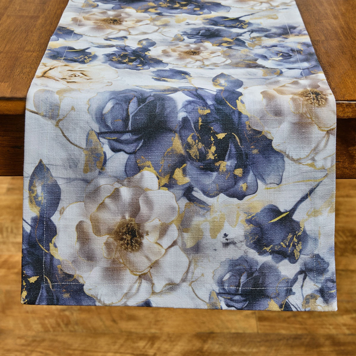 Indigo Garden Table Runner - 54 inch
