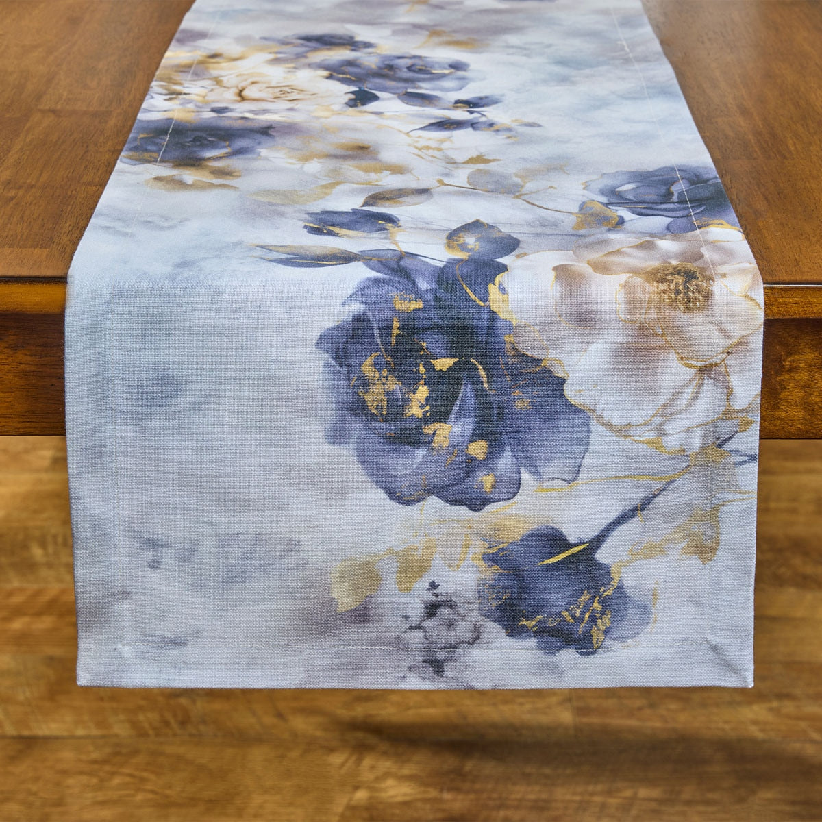 Indigo Garden Table Runner - 54 inch