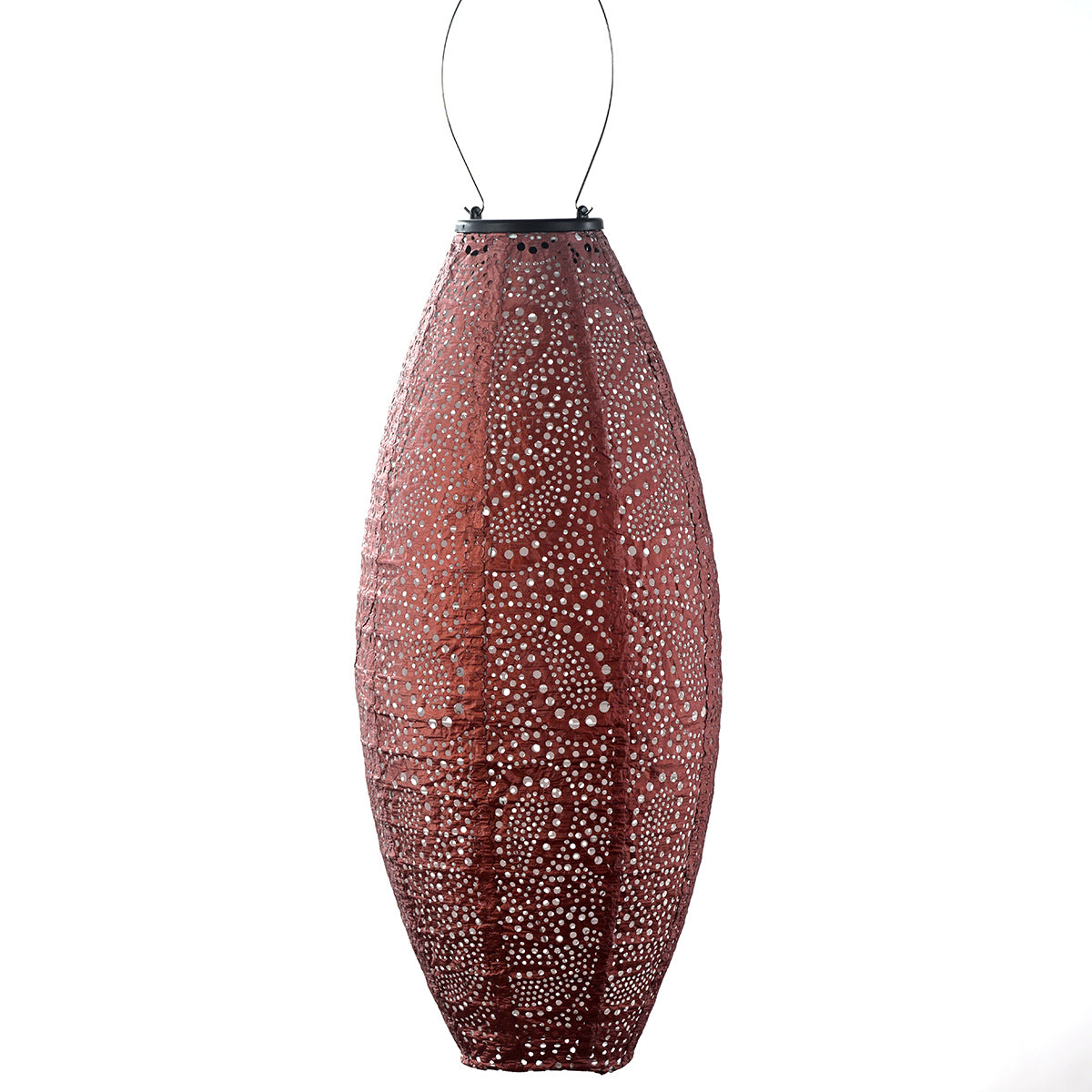 Indoor/Outdoor Elliptical Paisley Lantern - Copper