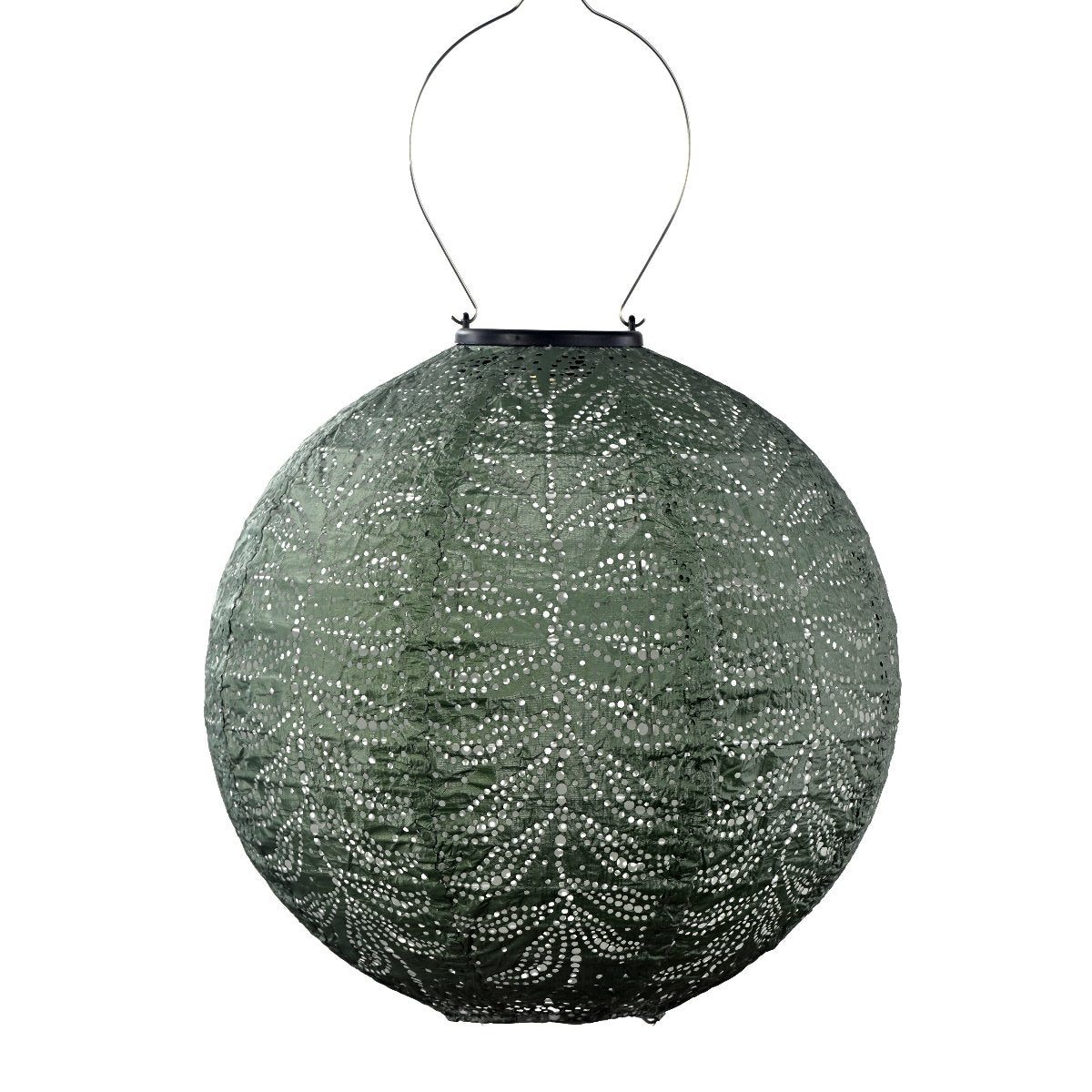 Indoor/Outdoor Round Folia Lantern - Sage Green