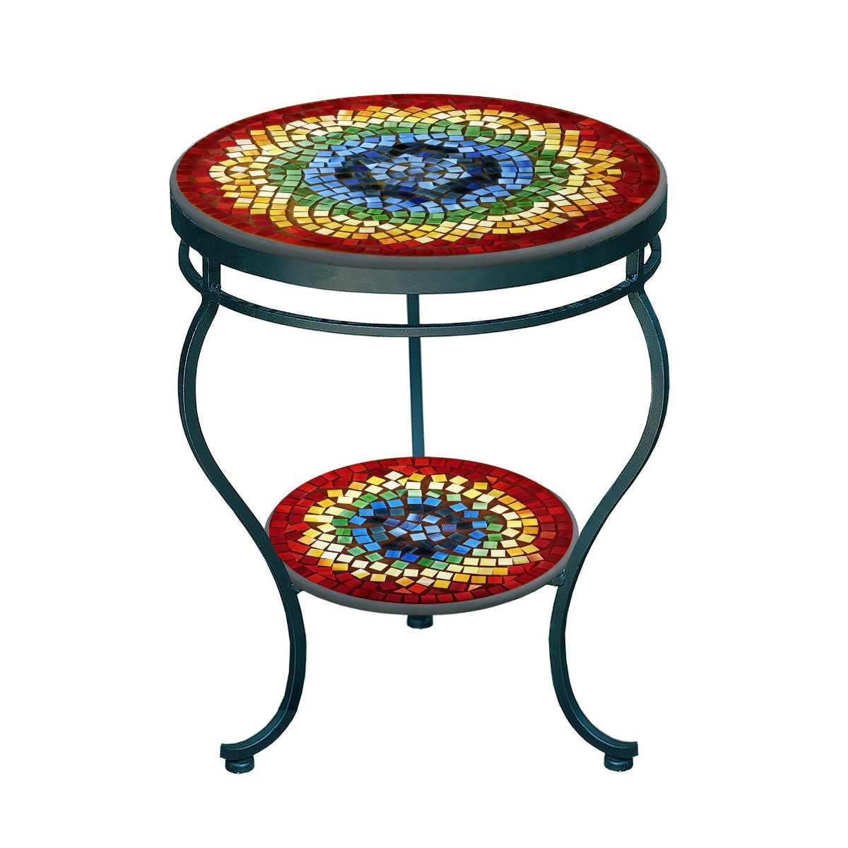 Iris Mosaic Side Table - Tiered