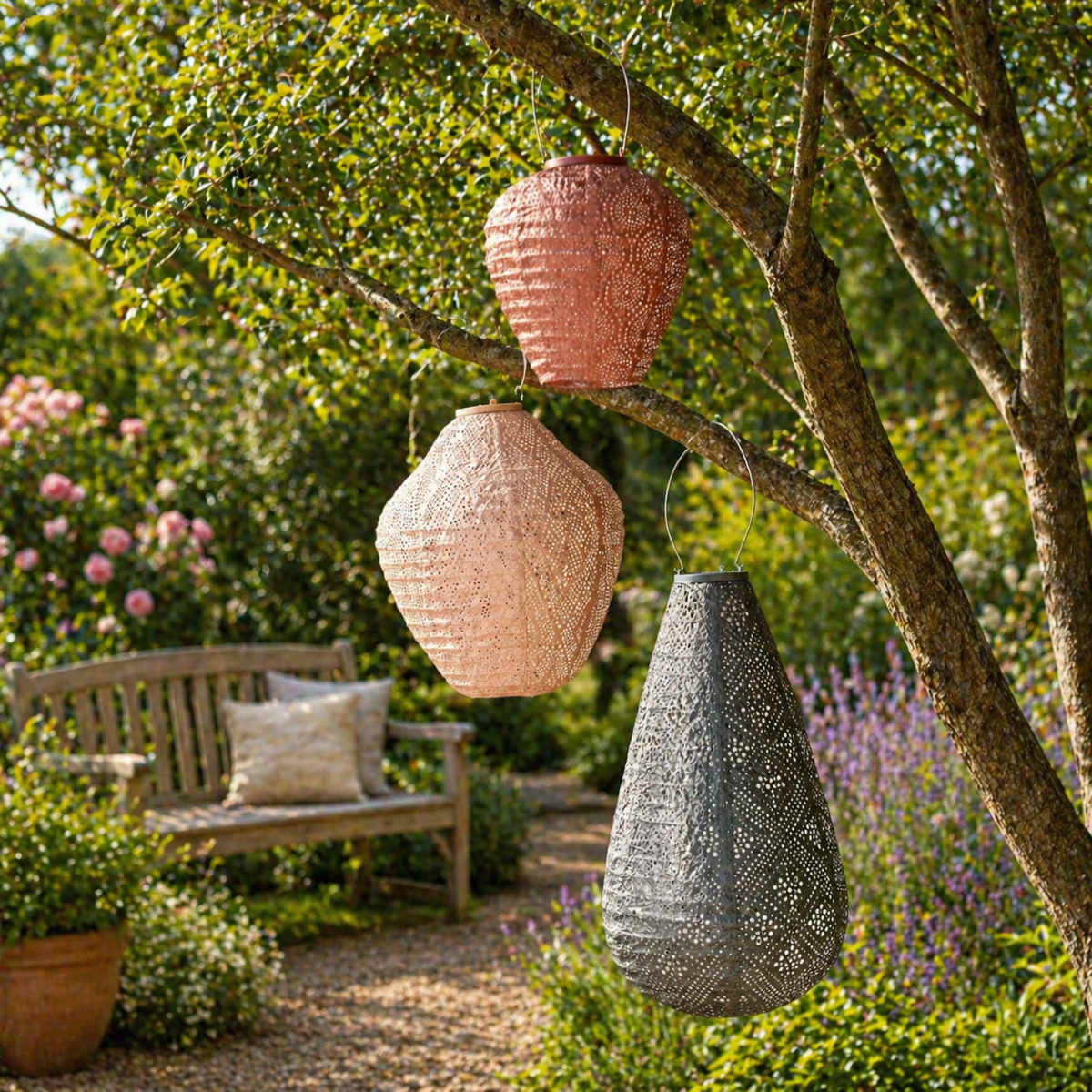 Jar Lantern - Pink (Ikat) | Tyvek Hanging Lantern