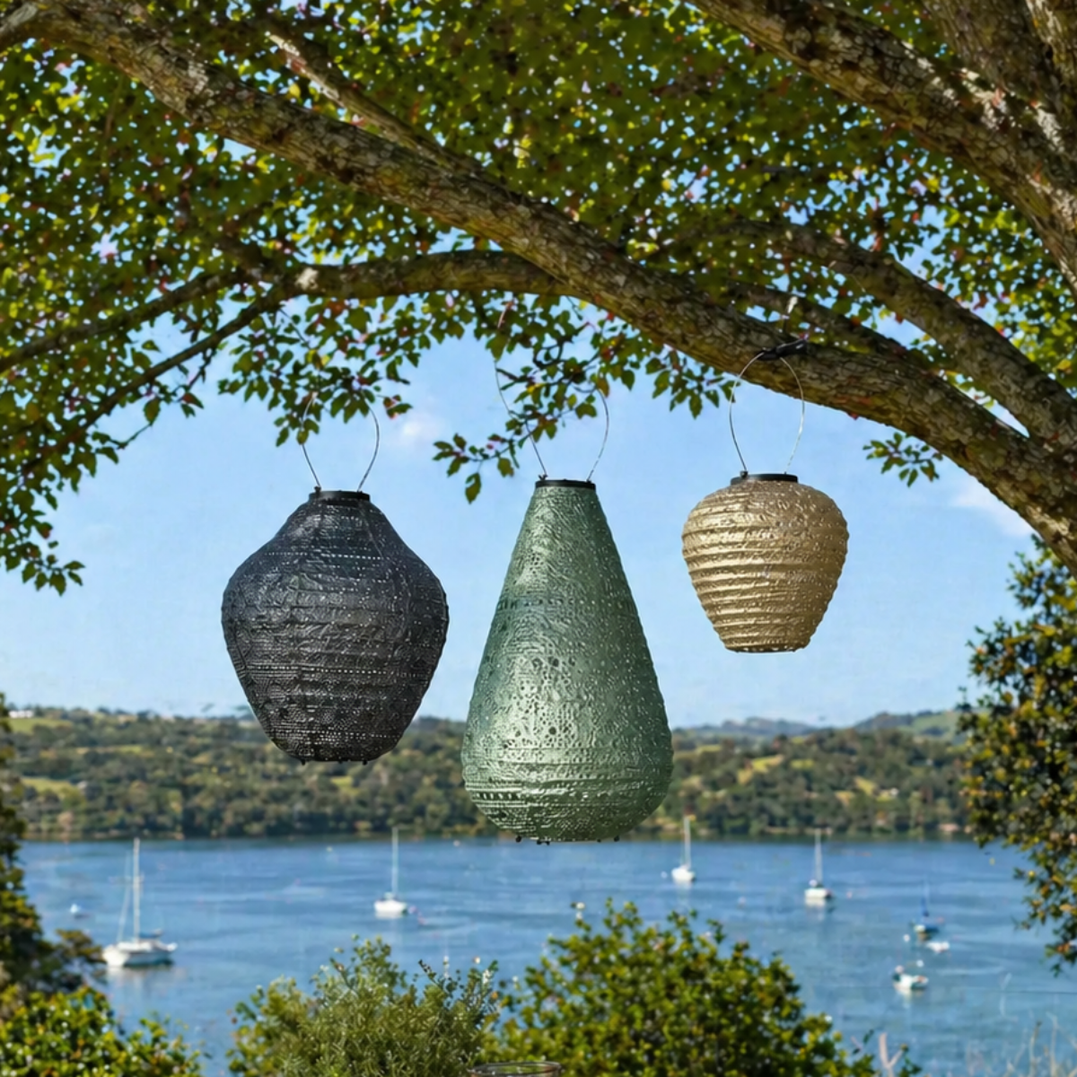 Indoor/Outdoor Jar Spectare Lantern - Dark Grey