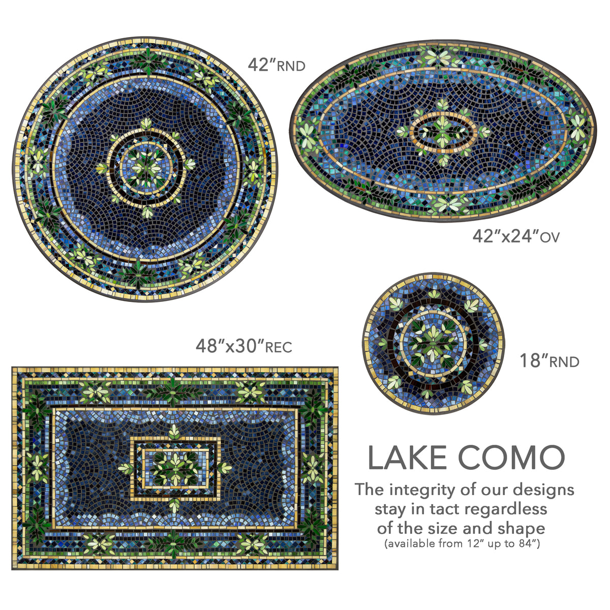 Lake Como Mosaic Plant Stands