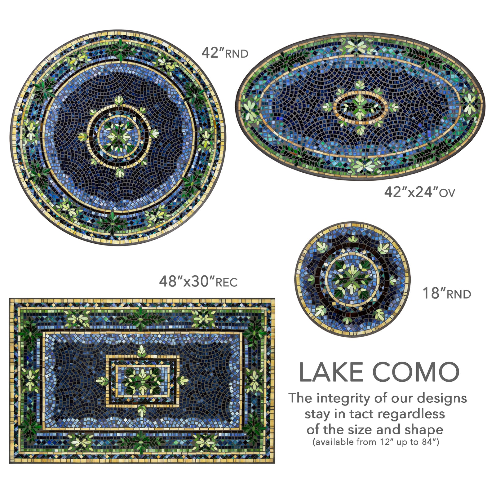 Lake Como Mosaic Plant Stands