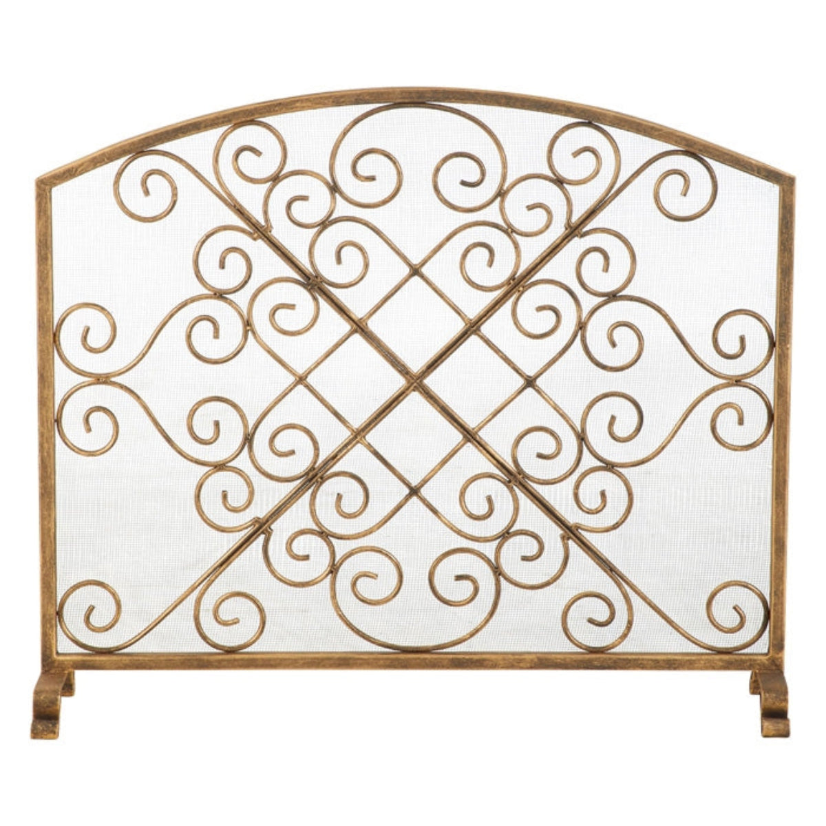 Lorenza Arched Scroll Fireplace Screen