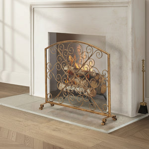Lorenza Arched Scroll Fireplace Screen