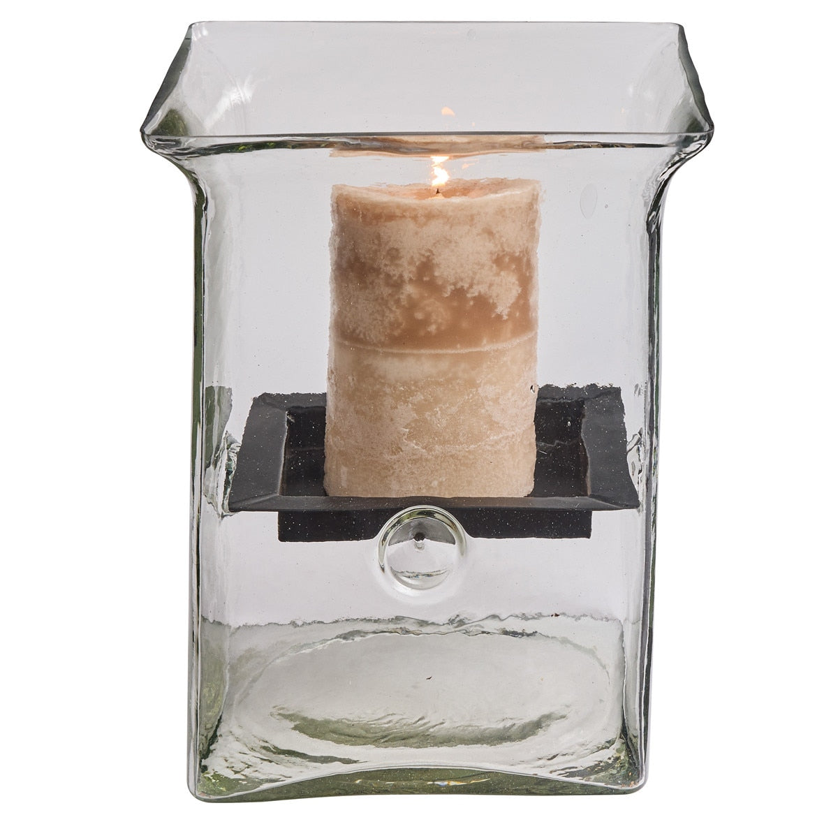 Lucent Hammered Glass Candle Cubes
