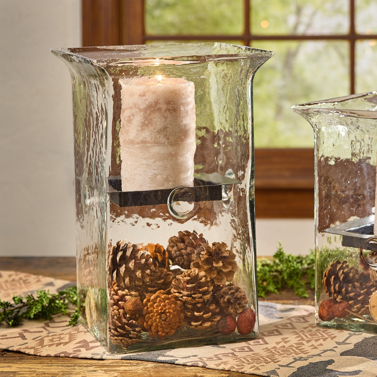 Lucent Hammered Glass Candle Cubes