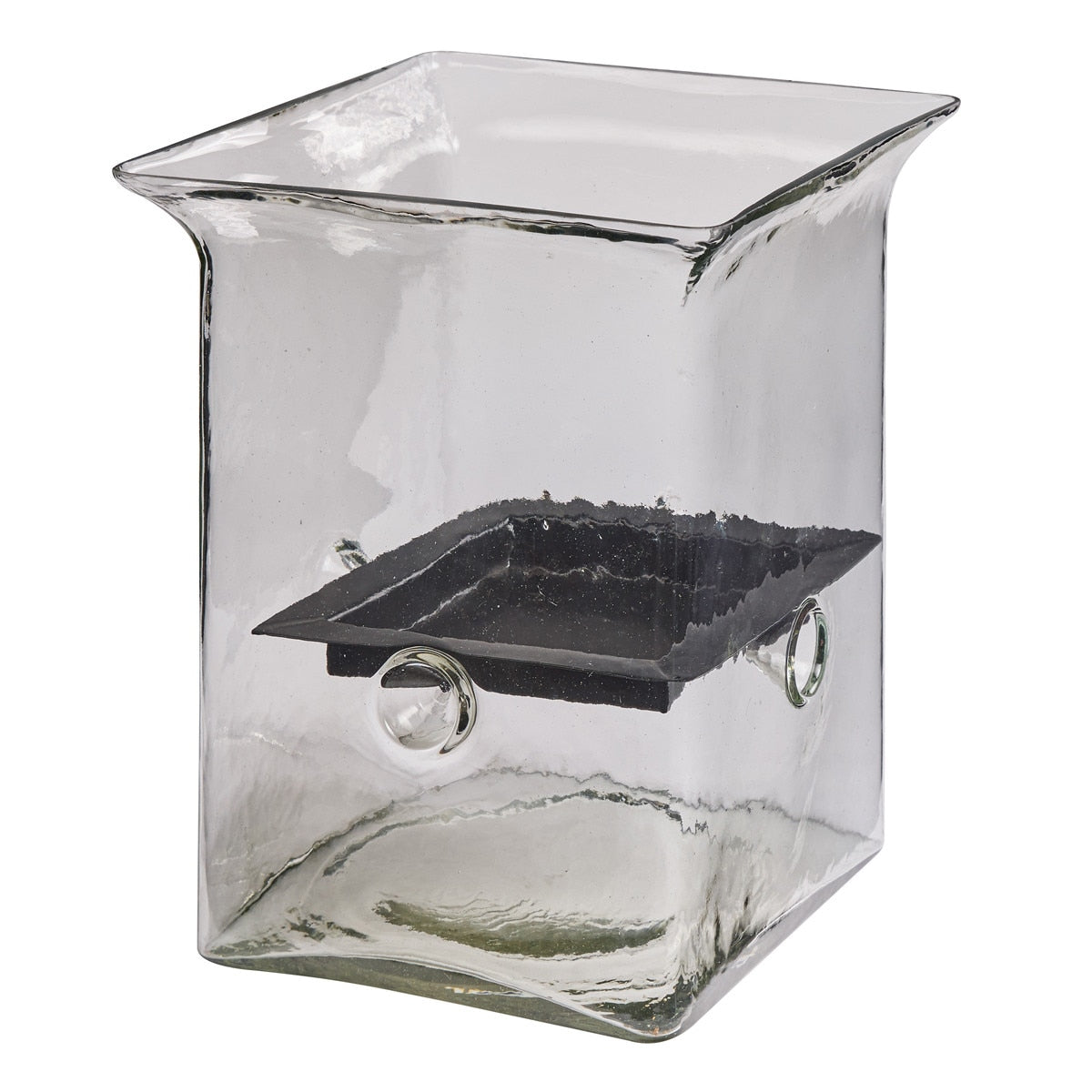 Lucent Hammered Glass Candle Cubes