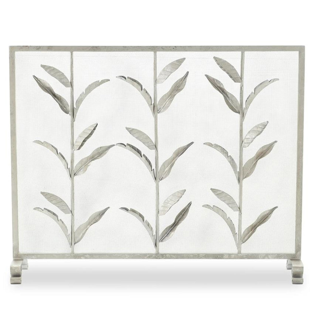 Lunaria Silver Leaf Fireplace Screen