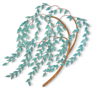 The Whispering Willow – Teak & Stainless Wall Sculpture