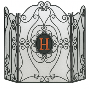 Manor Crest Monogram Firescreen
