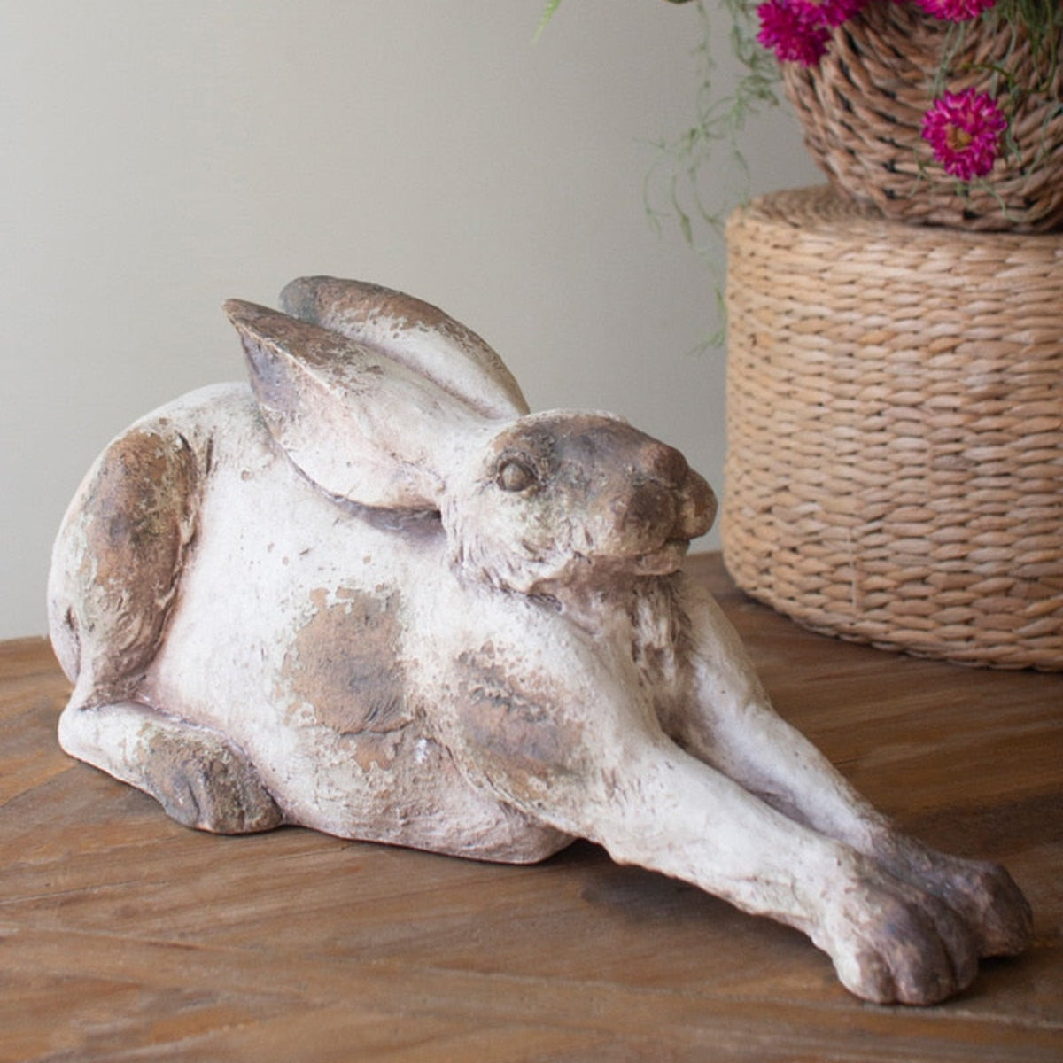 Meadowrest Faux Concrete Rabbit Sculpture