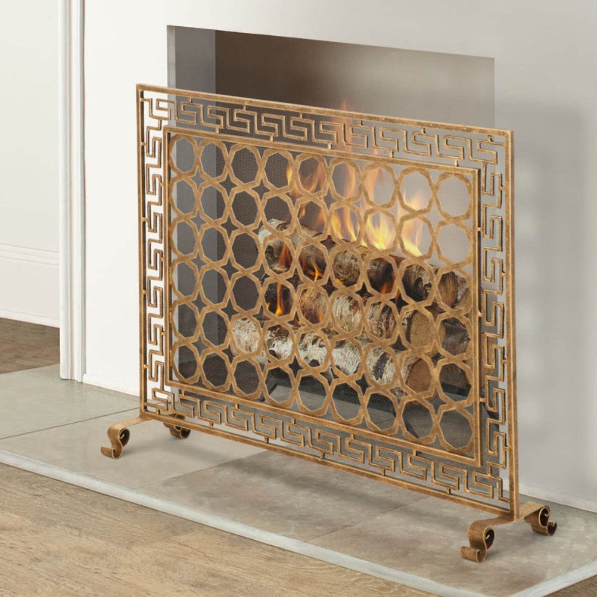 Meander French Fire Screen