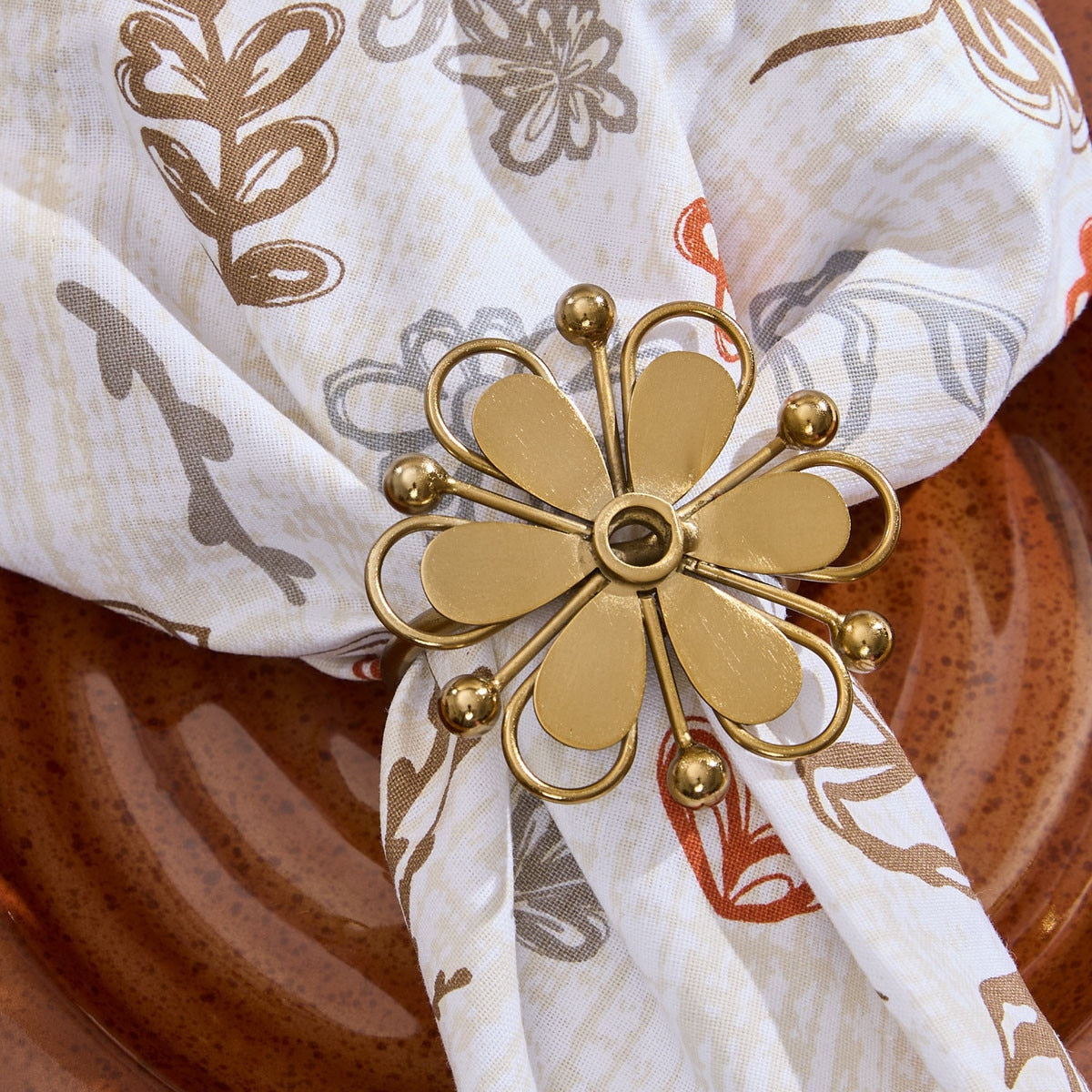 Modern Flower Napkin Ring